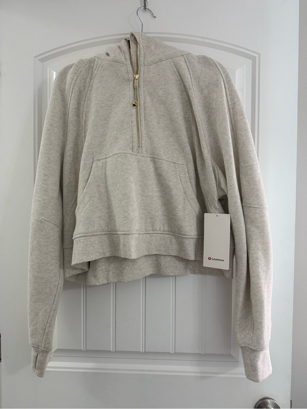 lululemon athletica Light Heathered Gray Half-Zip Hoodie